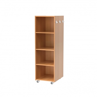 Bücherregal, 165 cm hoch, 52x64 cm (B/T), einseitig nutzbar, 4 Fächer, 